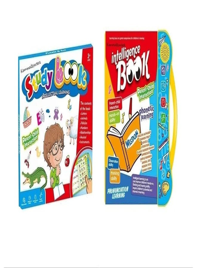 Qwick Click E-Book Musical 30 Activities Learning Book, Electronic Intelligent Book with All Learning Materials with Clear Voice with Touch Sensors for Kids | Multi Color - Image 1